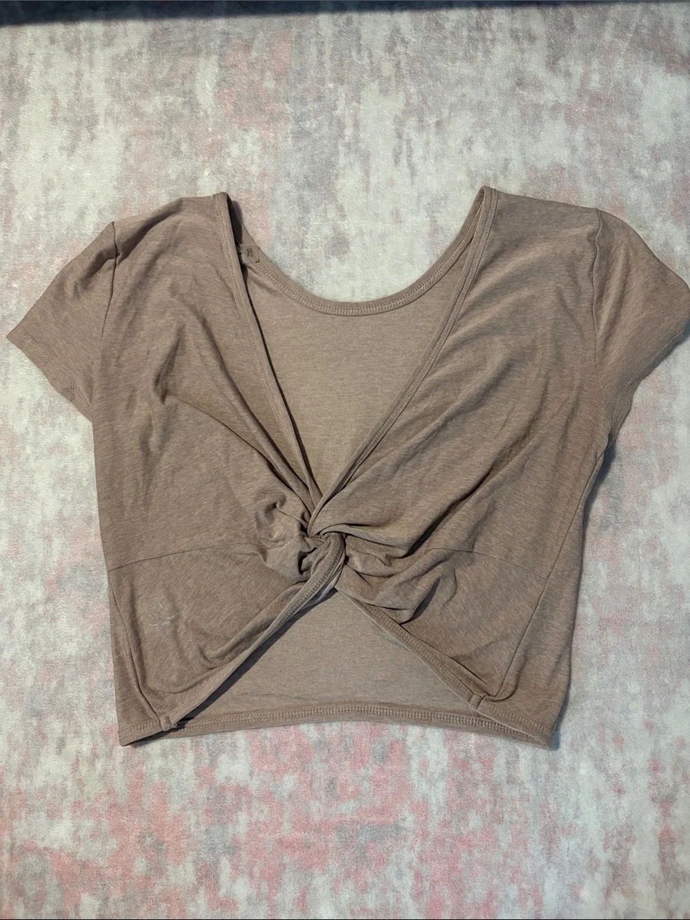 Barre3 Tan Open Back Crop Top - Picture 2 of 2